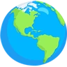 Earth Globe Americas Emoji 🌎 image - Facebook Messenger (2016) style