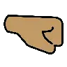 Right-Facing Fist: Medium Skin Tone Emoji 🤜🏽 image - OpenMoji style
