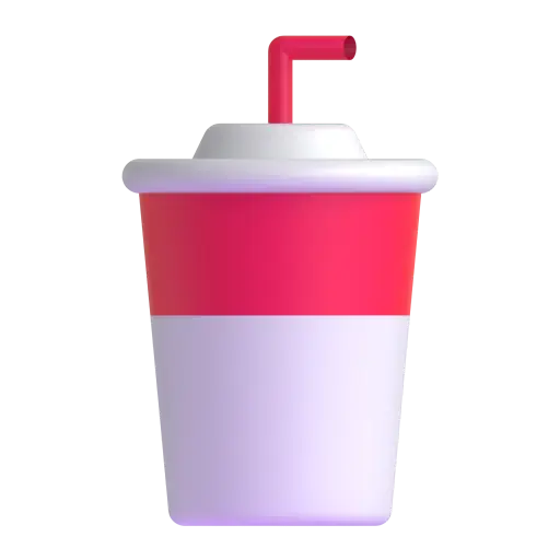 Vaso con pajita