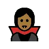 Vampire: Medium-Dark Skin Tone Emoji 🧛🏾 image - OpenMoji style