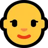 Woman: Bald Emoji 👩‍🦲 image - Microsoft Windows 10 Segoe UI Emoji style