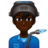Man Factory Worker: Dark Skin Tone