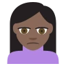 Person Frowning: Dark Skin Tone Emoji 🙍🏿 image - EmojiTwo style