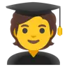 Student Emoji 🧑‍🎓 image - Google Noto Color style