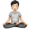Person In Lotus Position: Light Skin Tone Emoji 🧘🏻 image - Huawei Harmony OS style