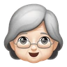 Old Woman: Light Skin Tone Emoji 👵🏻 image - Huawei Harmony OS style
