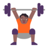 Person Lifting Weights: Medium-Dark Skin Tone Emoji 🏋🏾 image - Microsoft Classic 2D style