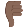 Thumbs Down: Dark Skin Tone Emoji 👎🏿 image - EmojiTwo style