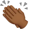 Clapping Hands: Medium-Dark Skin Tone Emoji 👏🏾 image - Apple style