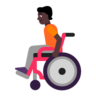 Person In Manual Wheelchair: Dark Skin Tone Emoji 🧑🏿‍🦽 image - Microsoft Classic 2D style