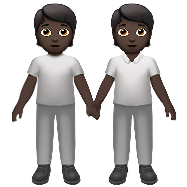 People Holding Hands: Dark Skin Tone