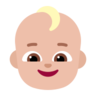 Baby: Medium-Light Skin Tone Emoji 👶🏼 image - Microsoft Classic 2D style