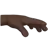 Palm Down Hand: Dark Skin Tone