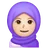 Woman With Headscarf: Light Skin Tone