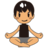 Man In Lotus Position: Medium Skin Tone