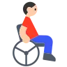 Man In Manual Wheelchair: Light Skin Tone Emoji 👨🏻‍🦽 image - Tossface style