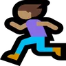 Woman Running: Medium Skin Tone Emoji 🏃🏽‍♀️ image - Microsoft Windows 10 Segoe UI Emoji style