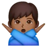 Man Gesturing No: Medium-Dark Skin Tone Emoji 🙅🏾‍♂️ image - Samsung style