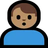 Man Pouting: Medium Skin Tone Emoji 🙎🏽‍♂️ image - Microsoft Windows 10 Segoe UI Emoji style