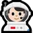 Man Astronaut: Light Skin Tone