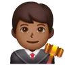 Man Judge: Medium-Dark Skin Tone Emoji 👨🏾‍⚖️ image - Samsung style