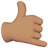 Call Me Hand: Medium Skin Tone Emoji 🤙🏽 image - Apple style