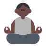 Person In Lotus Position: Dark Skin Tone Emoji 🧘🏿 image - Tossface style