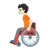Person In Manual Wheelchair: Light Skin Tone