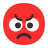 Эмодзи Лицо, надувшее губы 😡 image - Microsoft Classic 2D style