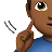 Deaf Man: Medium-Dark Skin Tone