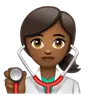 Woman Health Worker: Medium-Dark Skin Tone Emoji 👩🏾‍⚕️ image - WhatsApp style