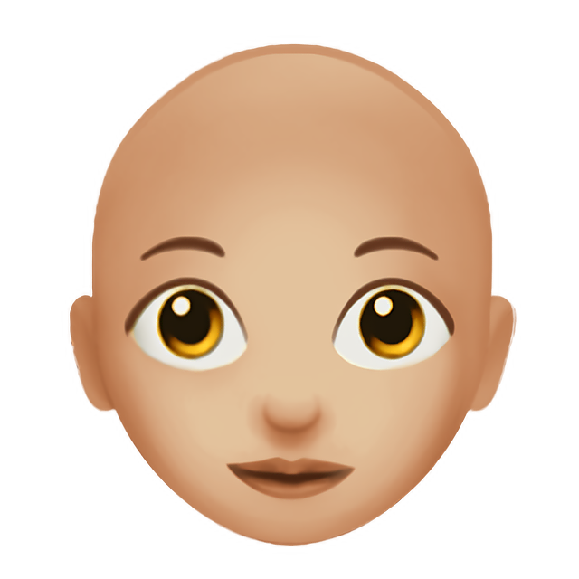 Woman: Medium-Light Skin Tone, Bald