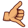 Call Me Hand: Medium Skin Tone Emoji 🤙🏽 image - Emojidex style