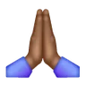 Folded Hands: Medium-Dark Skin Tone Emoji 🙏🏾 image - Samsung style