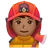 Man Firefighter: Medium-Dark Skin Tone