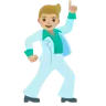 Man Dancing: Medium-Light Skin Tone Emoji 🕺🏼 image - Google Noto Color style