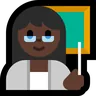 Woman Teacher: Dark Skin Tone Emoji 👩🏿‍🏫 image - Microsoft Windows 10 Segoe UI Emoji style