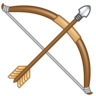 弓と矢 Emoji 🏹 image - Emojidex style