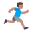 Man Running Facing Right: Medium Skin Tone
