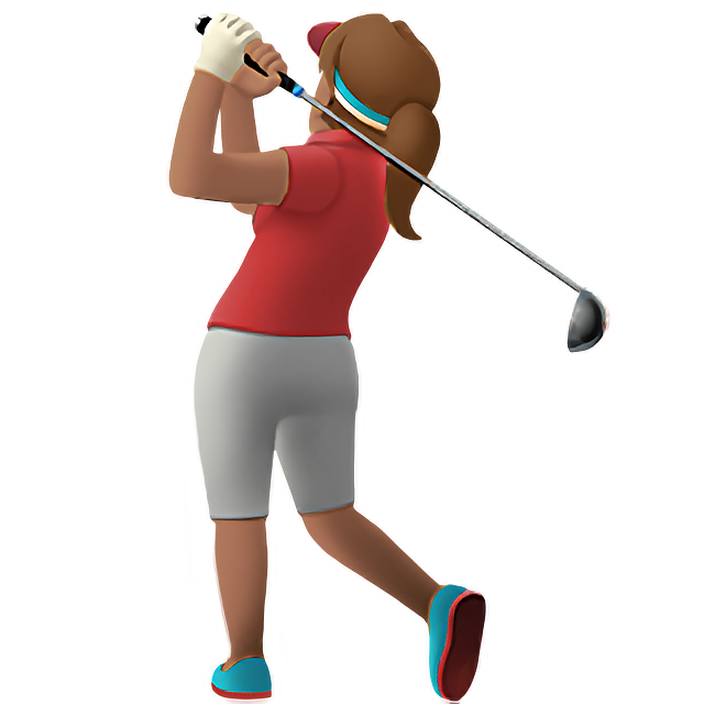 Woman Golfing: Medium Skin Tone