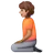Person Kneeling: Medium Skin Tone