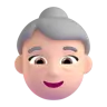 Old Woman: Light Skin Tone Emoji 👵🏻 image - Microsoft 3D Fluent style