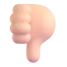 Thumbs Down: Light Skin Tone Emoji 👎🏻 image - Microsoft 3D Fluent style