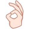 Ok Hand: Light Skin Tone Emoji 👌🏻 image - Emojidex style