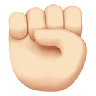 Raised Fist: Light Skin Tone Emoji ✊🏻 image - Apple style