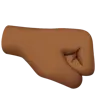 Right-Facing Fist: Medium-Dark Skin Tone Emoji 🤜🏾 image - Apple style