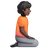 Person Kneeling Facing Right: Dark Skin Tone