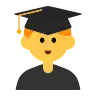 Man Student Emoji 👨‍🎓 image - Tossface style