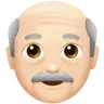 Old Man: Light Skin Tone Emoji 👴🏻 image - Apple style