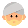 Man Wearing Turban: Medium-Light Skin Tone Emoji 👳🏼‍♂️ image - Tossface style
